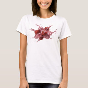 Eye-Catching Pink Abstract Strawberries T-Shirt