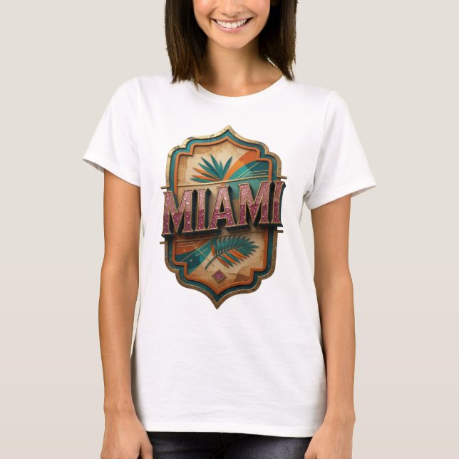 Eye-Catching Pink MIAMI Quote Shirt (Front)