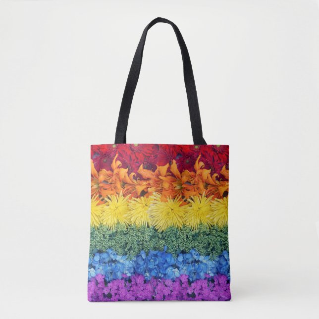 Eye Catching Pride Flower Collection Tote Bag (Front)