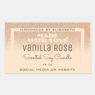 Eye Catching Product Label Cream Gold Glitter Rain