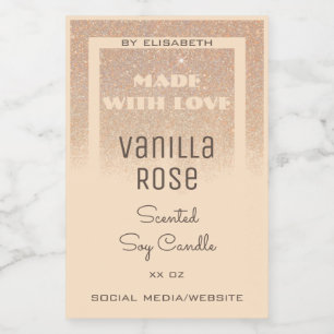 Eye Catching Product Label Cream Gold Glitter Rain