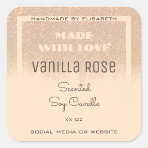 Eye Catching Product Label Cream Gold Glitter Rain