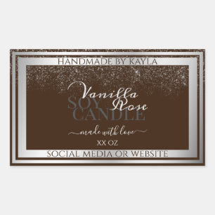 Eye Catching Product Labels Dark Brown and Silver