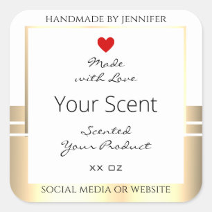 Eye Catching Product Packaging Labels White & Gold