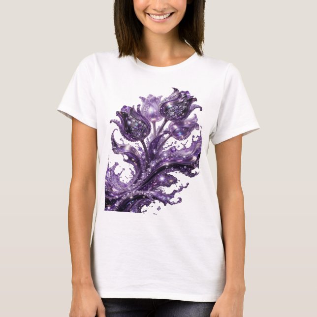 Eye-Catching Purple ABSTRACT ART Graphic Tee (Front)