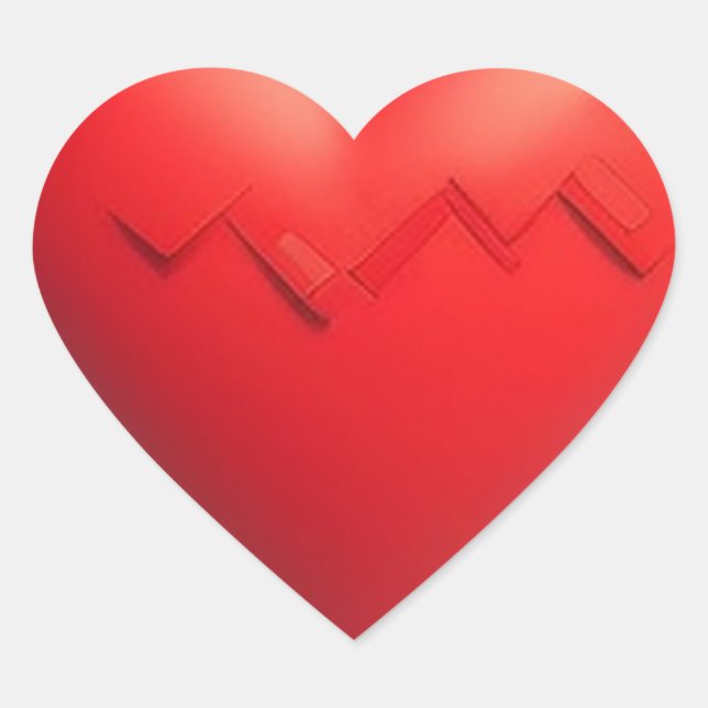 Eye-catching red heart stickers (Front)