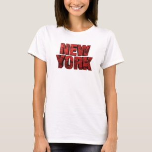 Eye-Catching Red NEW YORK Wearable Art T-Shirt