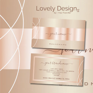 Eye Catching Rose Gold Effect Design Professional Business Card