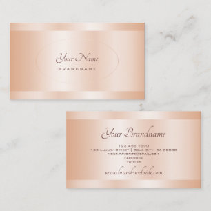 Eye Catching Rose Gold Effect Design Professional Business Card