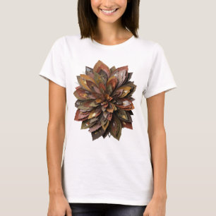 Eye-Catching Silver ABSTRACT ART Graphic Design T-Shirt