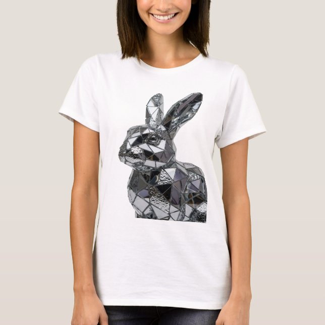 Eye-Catching Silver ABSTRACT ART Modern Design v2 T-Shirt (Front)