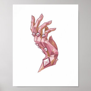 Eye-Catching Silver ABSTRACT ART Statement Design Poster