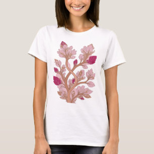 Eye-Catching Silver CRYSTAL TREE Statement Design T-Shirt