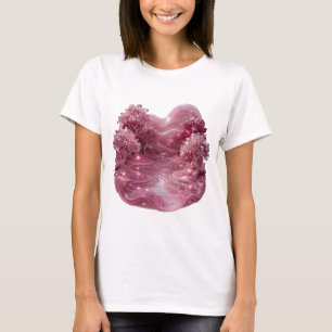 Eye-Catching Silver FANTASY LANDSCAPE Custom Tee