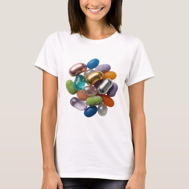 Eye-Catching Silver GUMMY BEARS Text Design T-Shirt (Front)