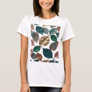 Eye-Catching Silver LEAVES Bold Design T-Shirt