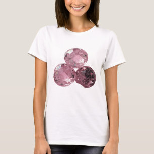 Eye-Catching Silver THREE PINK GLASS BALLS T-Shirt