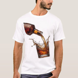 Eye-Catching Silver WHISKY Wearable Art T-Shirt