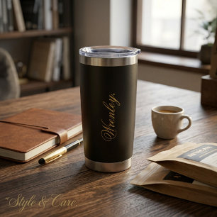 Eye Catching Stylish Custom Name Insulated Tumbler