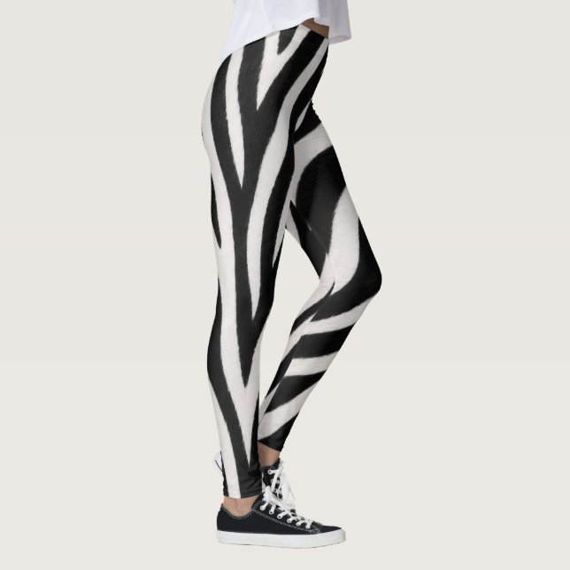 Eye Catching  Zebra Pattern Gentle Stylish Leggings (Right)