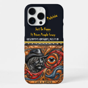 Eye-Centric Art with Bold Patterns iPhone 16 Pro Max Case