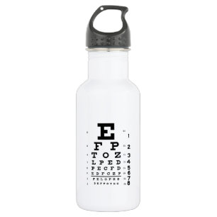 Eye Chart 16 oz. 532 Ml Water Bottle