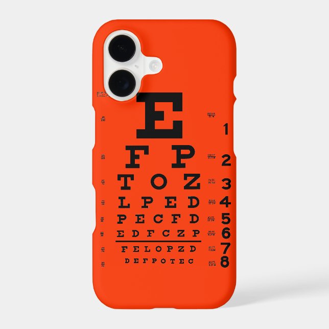 Eye Chart Customisable background colour phone (Back)