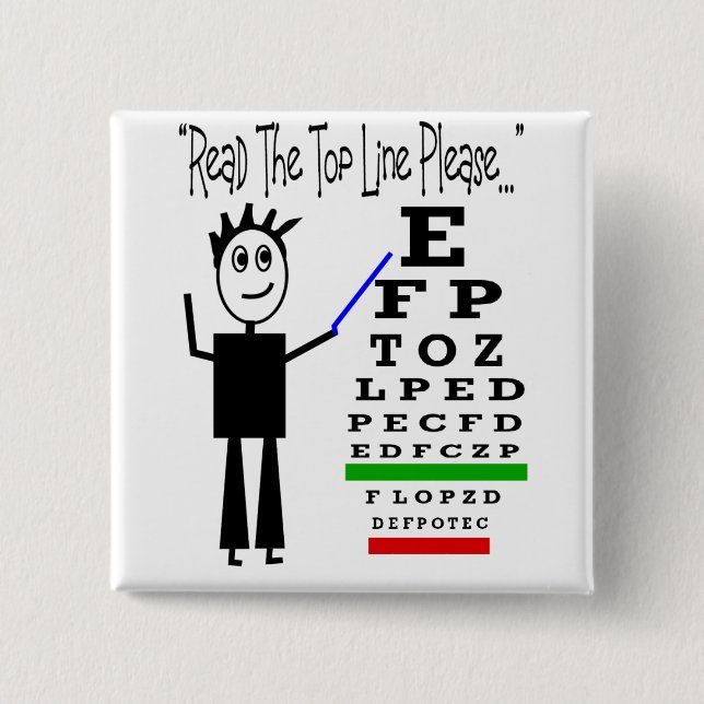 Eye Chart Eye Doctor Design Gifts 15 Cm Square Badge (Front)