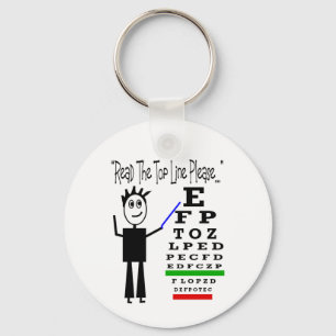 Eye Chart Eye Doctor Design Gifts Key Ring