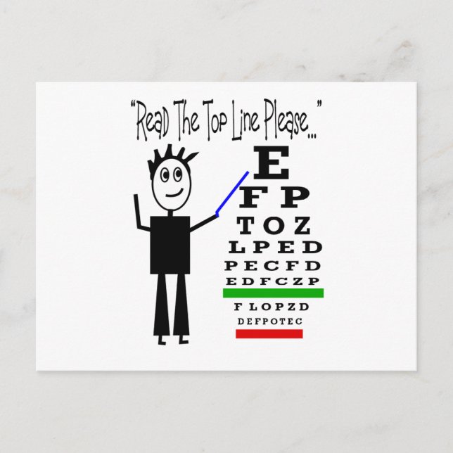 Eye Chart Eye Doctor Design Gifts Postcard (Front)