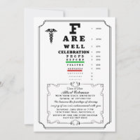 Eye Chart Farewell  Invitation
