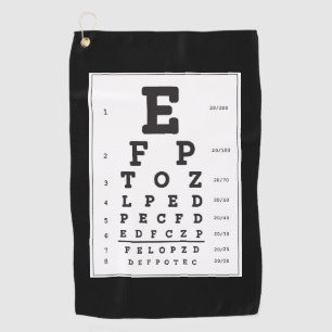Eye Chart Golf Towel