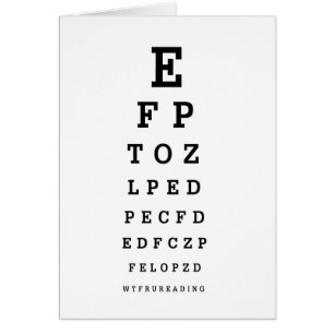 EYE CHART - Humour WTF RU READING