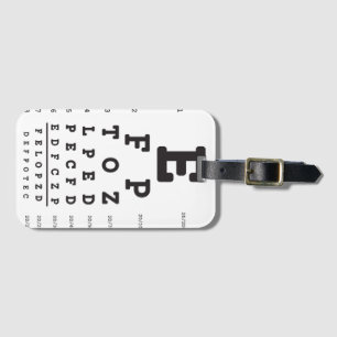 Eye Chart Luggage Tag