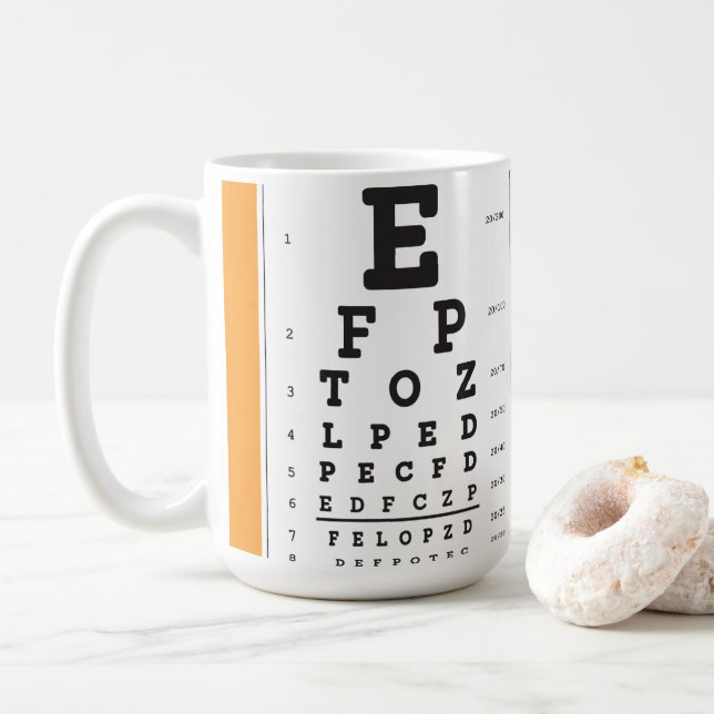 Eye Chart Mug (With Donut)