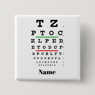 Eye Chart Optometrist Name Button