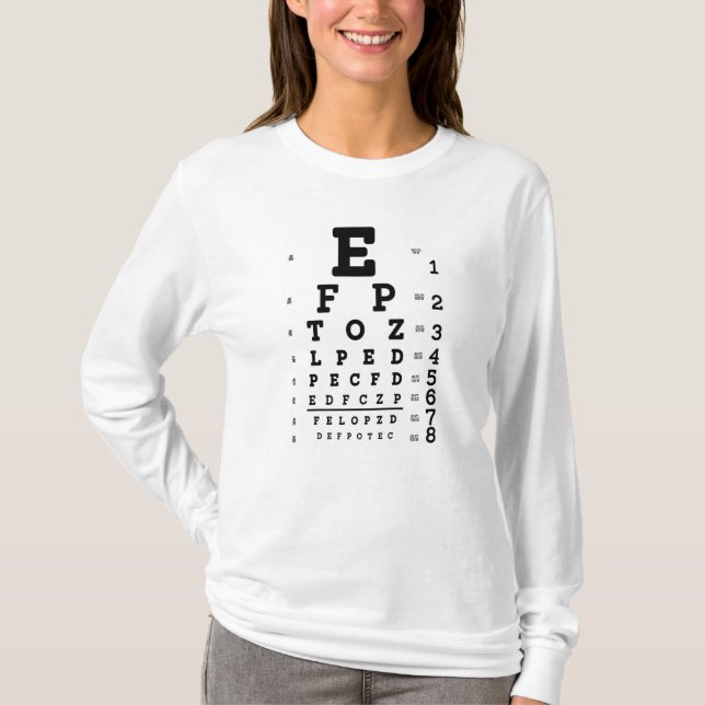 Eye Chart Optometrist T-Shirt (Front)