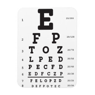 Eye Chart Optometry Ophthalmology Optical Magnet