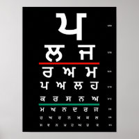 Eye Chart Punjabi