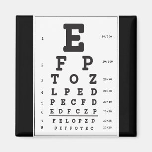 Eye Chart Refrigerator Magnet