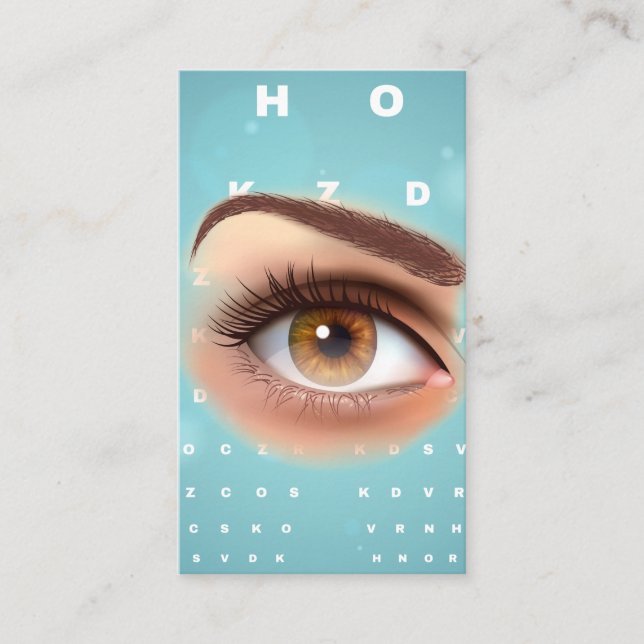 Eye Closeup | Vision Chart Business Card (Front)