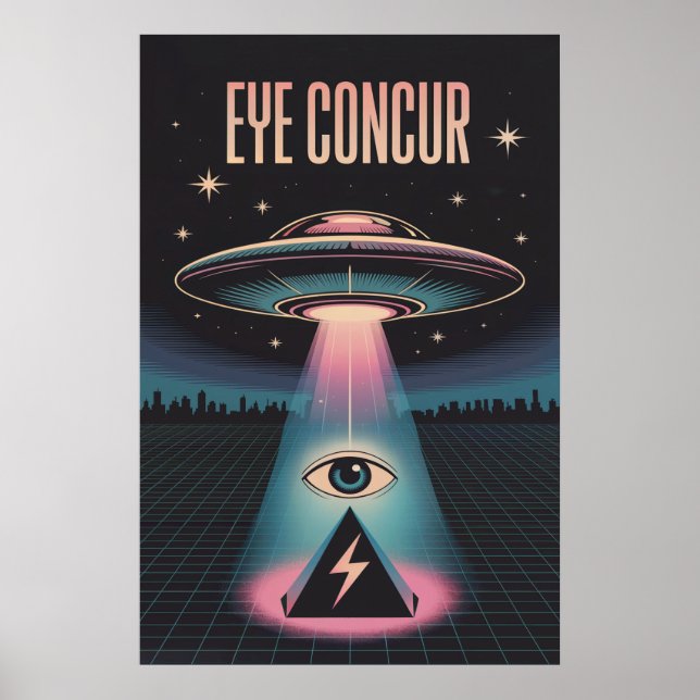 EYE CONCUR ALIEN PYRAMID POWER POSTER (Front)
