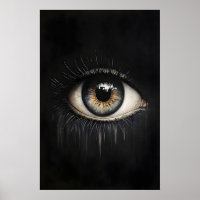 Eye Dark Print, Moody Pupil Gothic Printable, Dark