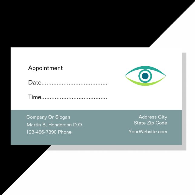 Eye Doctor Appointment Reminder Business Cards (Creator Uploaded)