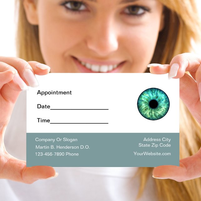 Eye Doctor Appointment Simple Business Cards (Creator Uploaded)