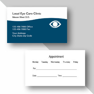 Eye Doctor Ophthalmologist Appointment Business Ca Card