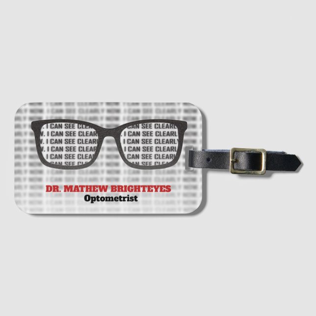 Eye Doctor Optometrist Luggage Tag (Front Horizontal)
