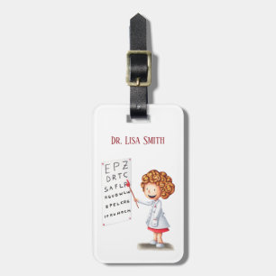 Eye doctor, optometrist or nurse personalised luggage tag