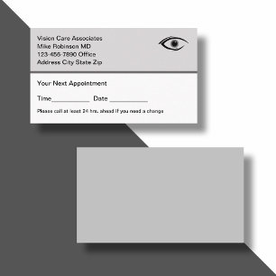 Eye Doctor Vision Bulk Appointment Business Cards 