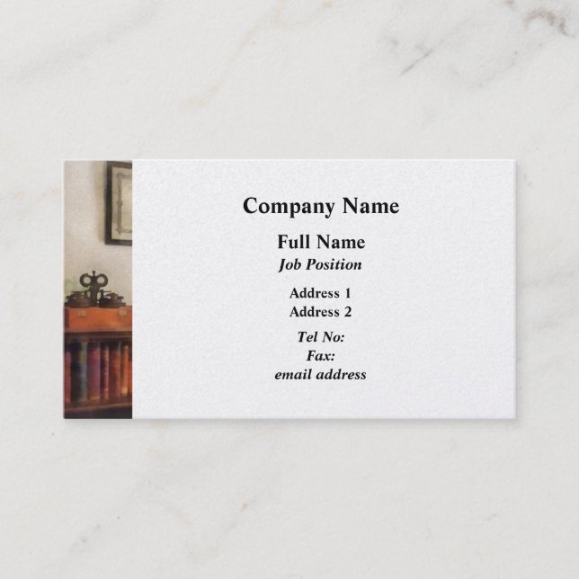 Eye Doctor's Office With Diploma Business Card (Front)
